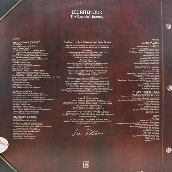 Lee Ritenour / The Captain's Journey [P-6388E] - 画像2