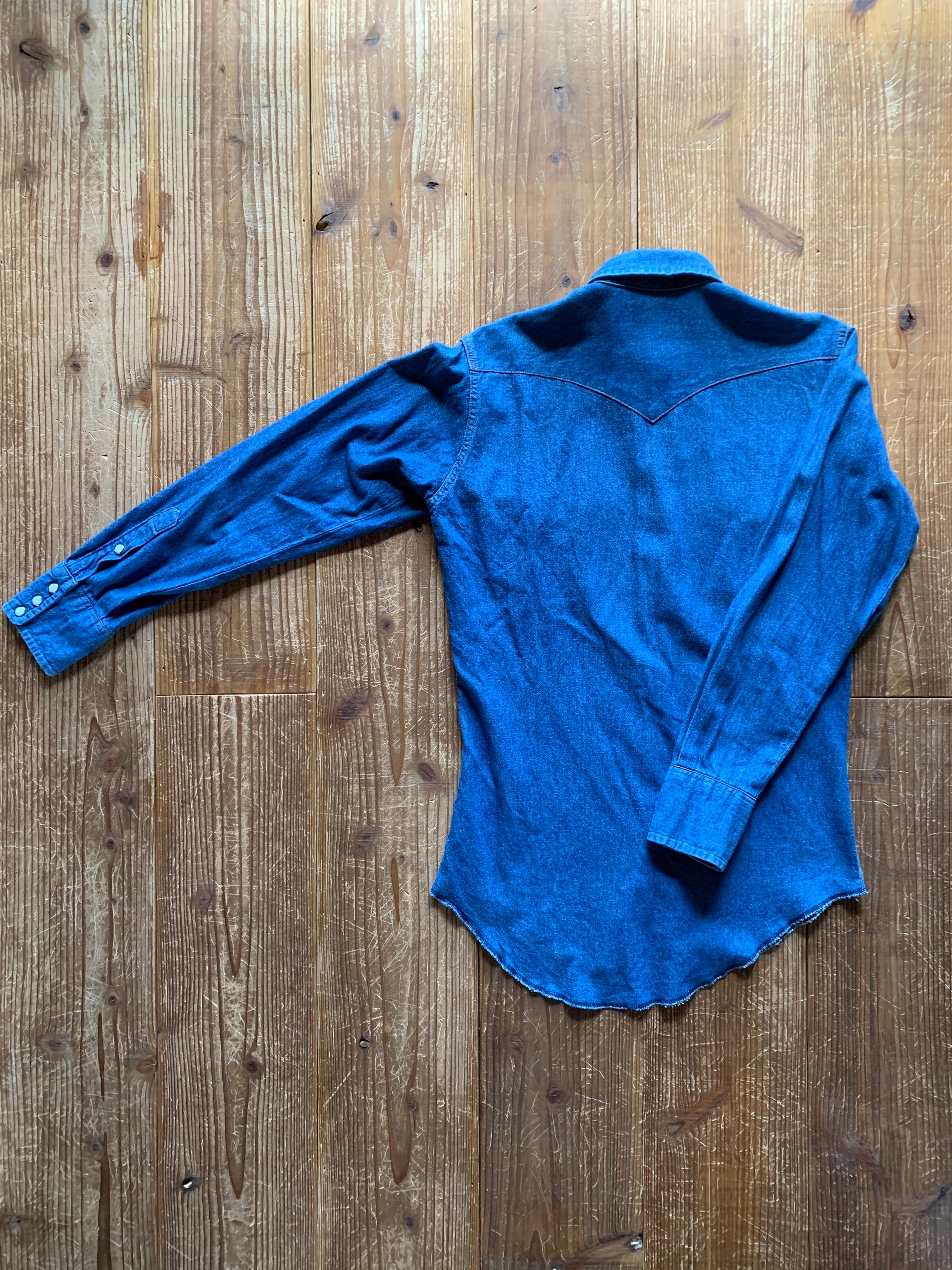 80's Wrangler 70127MW デニムウエスタンシャツ 表記(14 1/2-32)