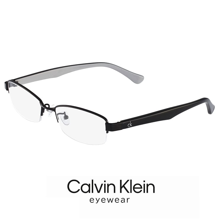 【新品】 カルバンクライン メンズ メガネ ck5304a-035 calvin klein 眼鏡 ck5304a めがね カルバン・クライン チタン メタル フレーム ナイロール ハーフリム