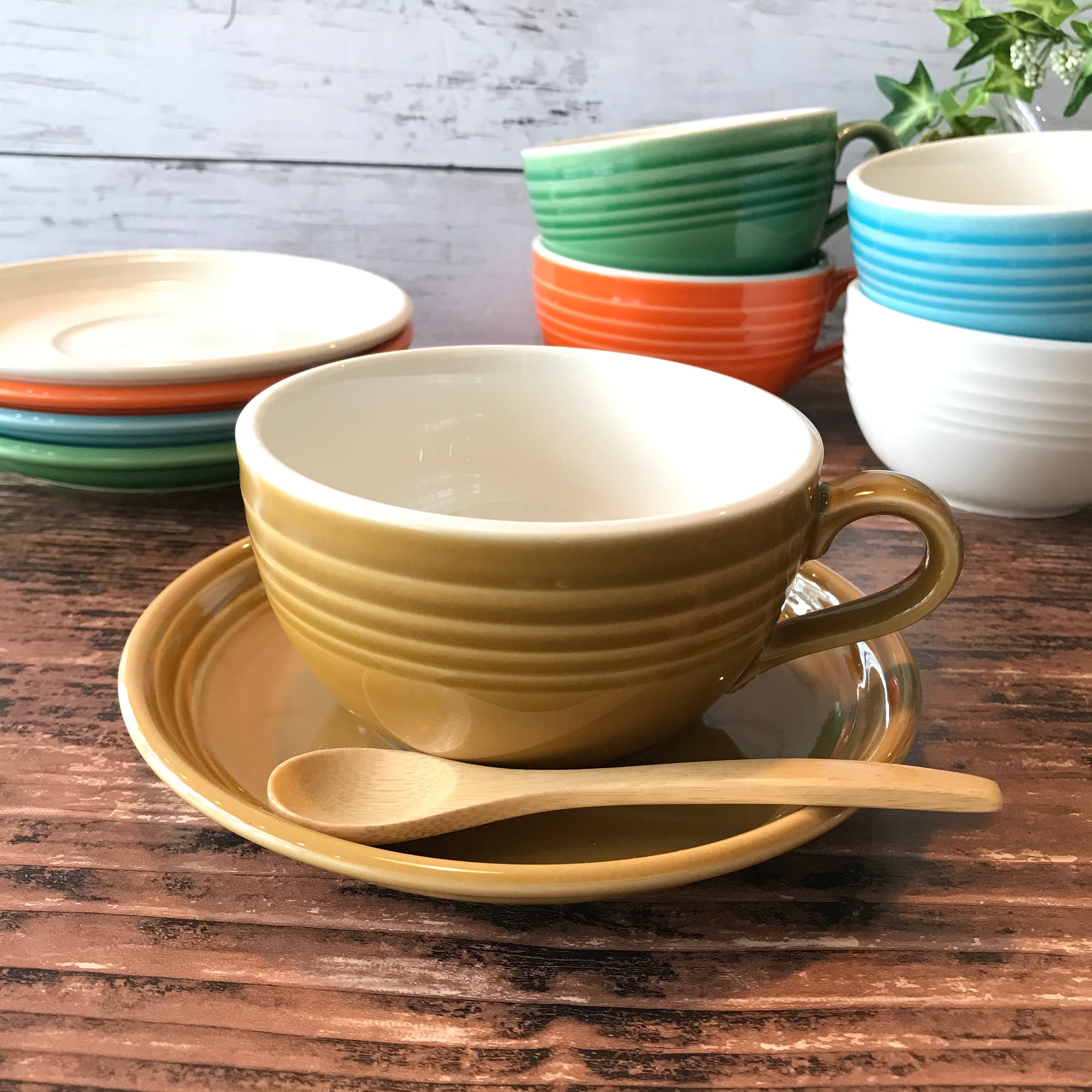 ラテソーサー お皿 6色 カフェ食器 オービット 業務用食器 | 食器の