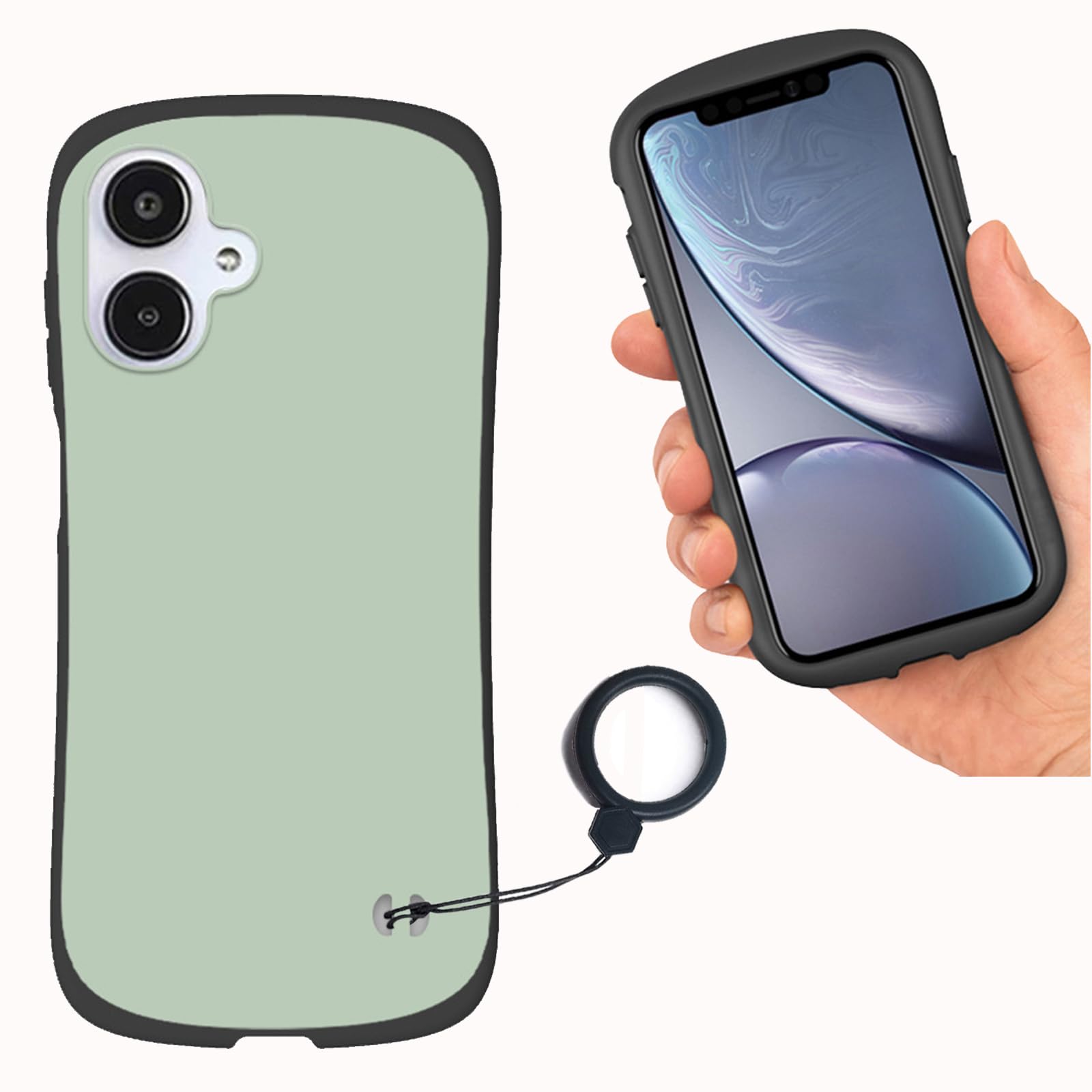【WenziLior】Galaxy A25 5G 用 ケース 指貫ヒモ付き SC-53F ソフトケース 軽量 マット仕上げ ストラップホール付き