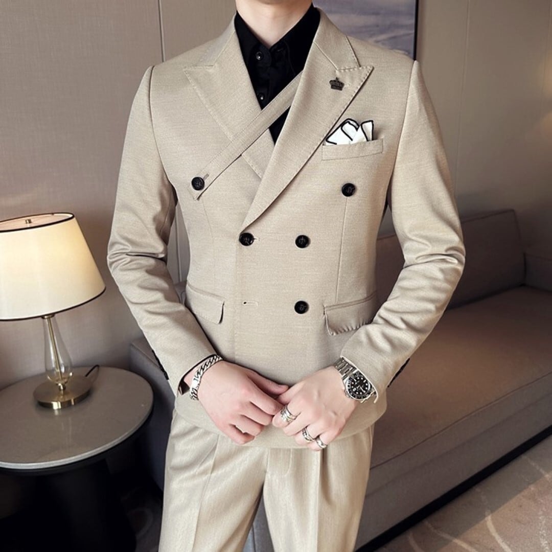 ダブルブレスト ドレススーツ スリーピース 5カラー A2131 | メンズ