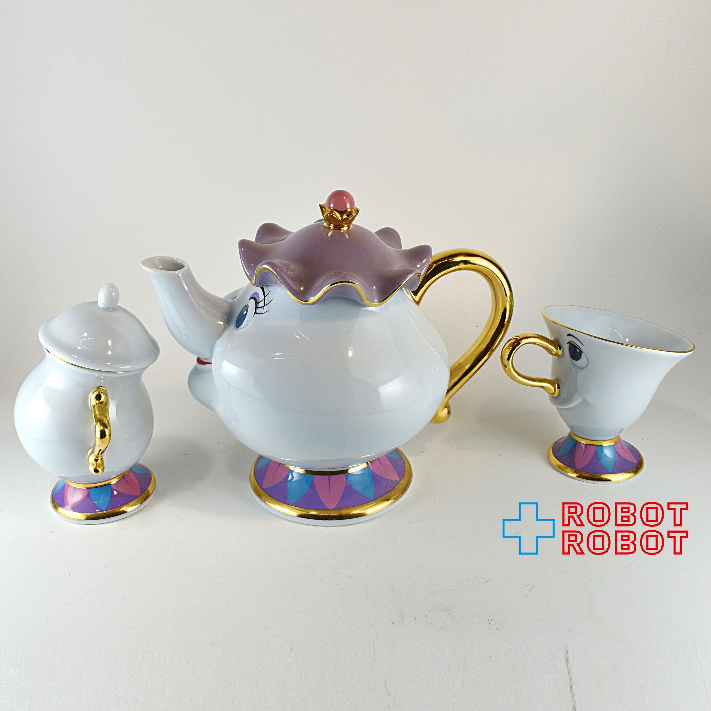 TDL ディズニー 美女と野獣 ポット夫人 陶器 ティーセット ※難有り