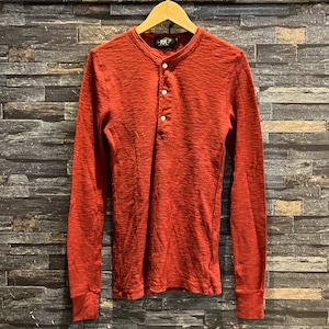 RRL LOGO THERMAL HENLY NECK SHIRT