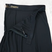 社交ダンス 衣装 スカート ブラック系 チャコットロイヤルダンス Chacott ROYAL DANCE 黒 無地 シンプル レッスン 練習 上品 ストレッチ 伸縮 日本製 シック オールブラック ダンス衣装