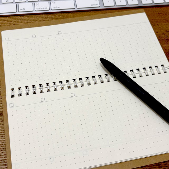 A4縦1/3 ヨコ型リングノート_海月（くらげ） | seed-time