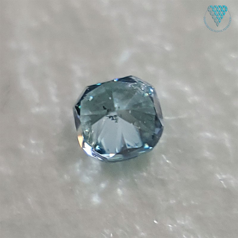 0.030 ct Fancy Intense Green Blue I1 CGL 天然 グリーン ブルー ...