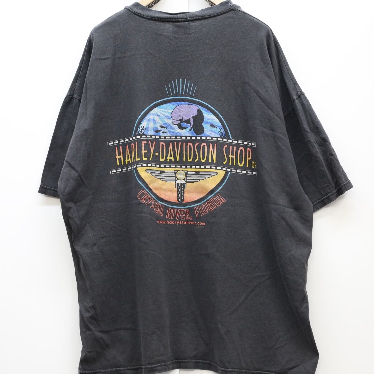 ハーレーダビッドソン USA製 00年代 半袖 Tシャツ スネーク ナイフ ...