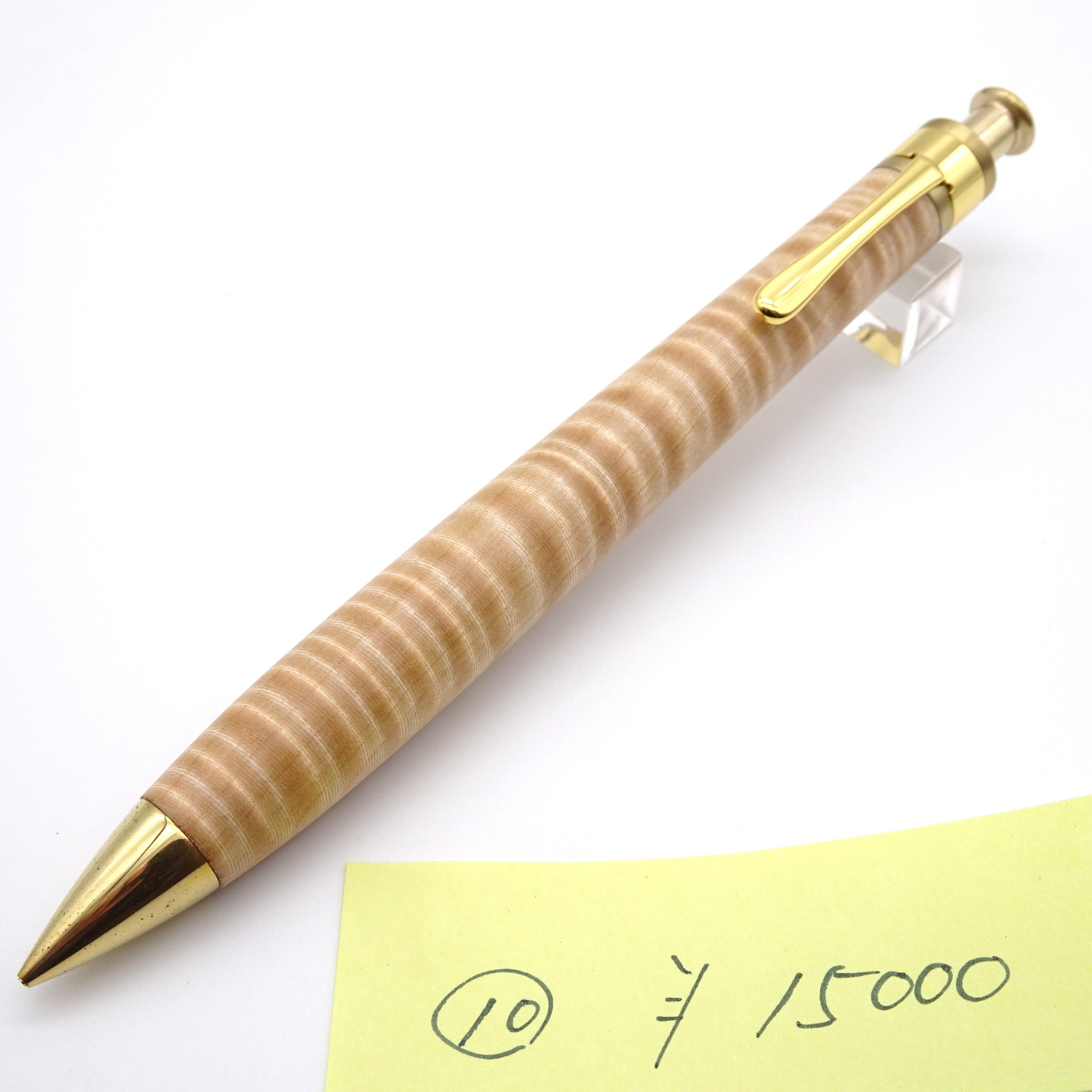0.5mmペンシル楔 栃の木 杢 10※真鍮金具 | 工房 楔（せつ）