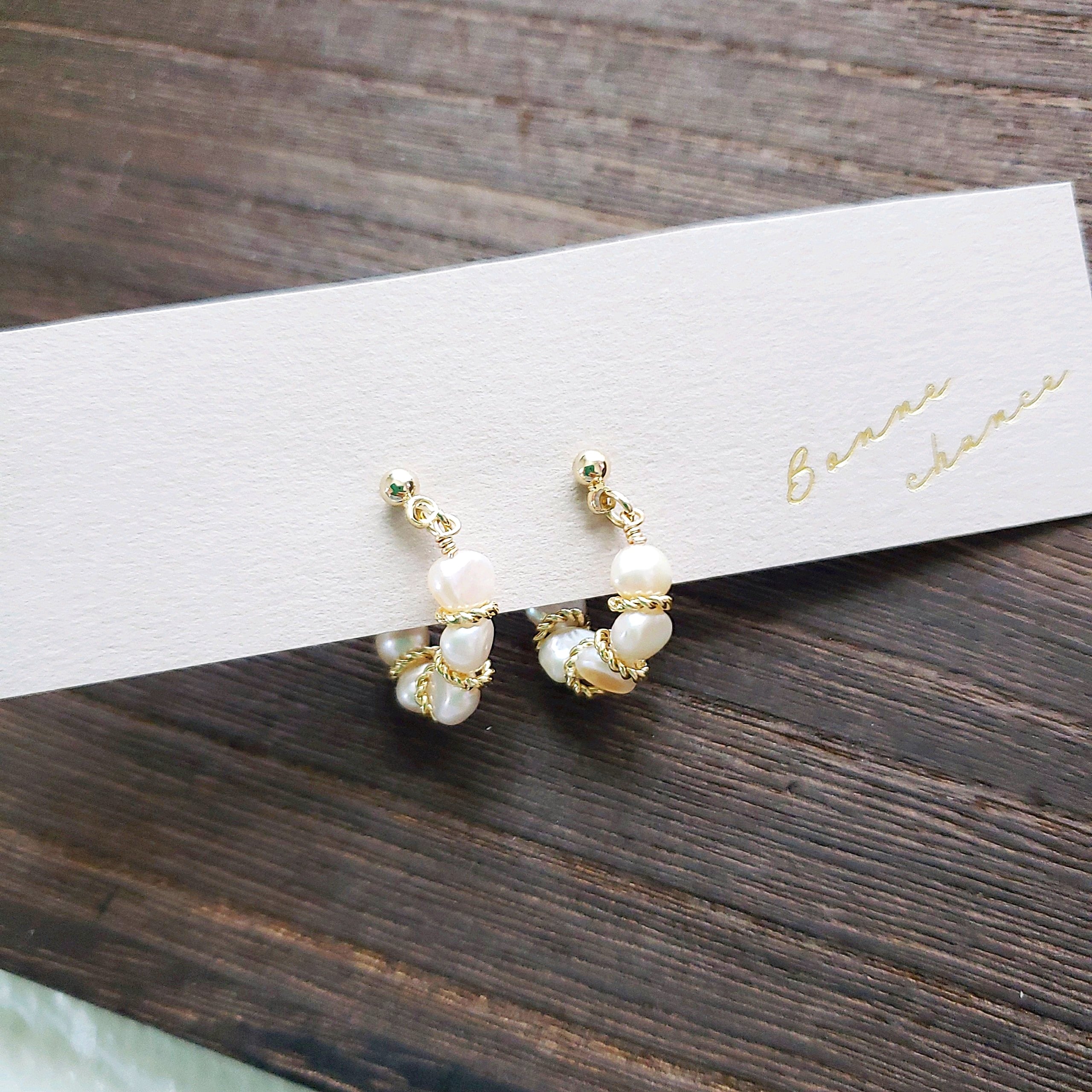 淡水パールフープピアス | Ciel aime'