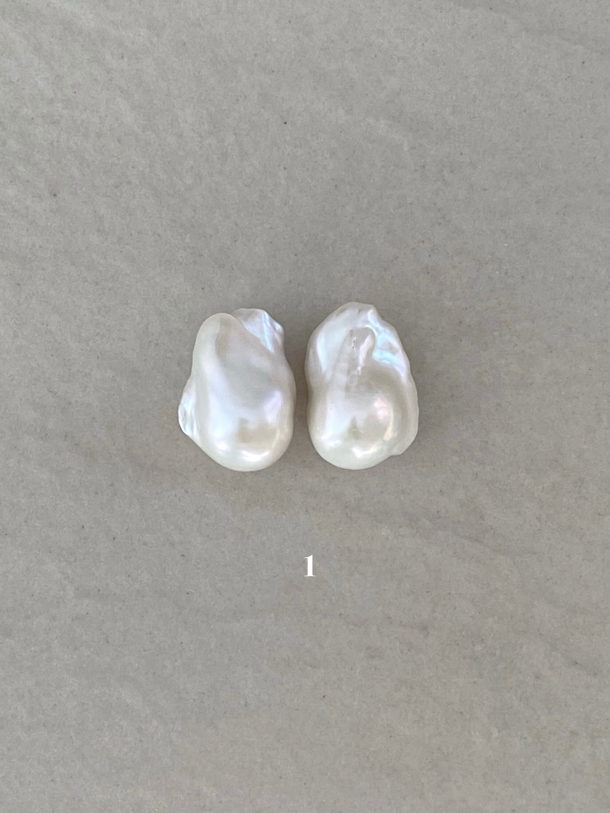 オイスターバロックパールピアス⑤ fkip.unmul.ac.id