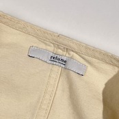 relume レリューム ノーカラー  ウエストドローコード コットン ジャケット F/ホワイト系 レディース