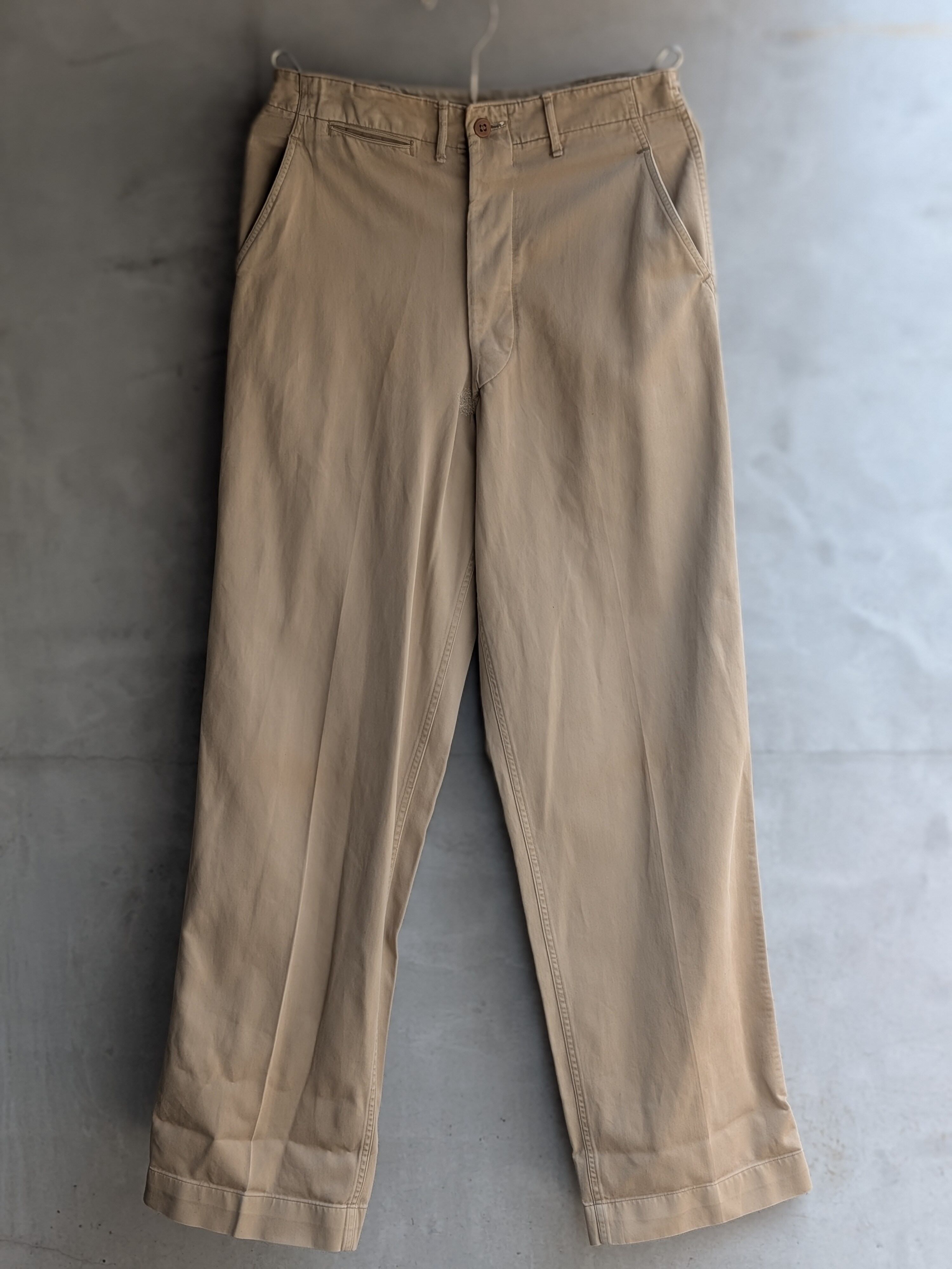 1940s US ARMY M-45 CHINO TROUSERS | BOW & ARROW WEB STORE