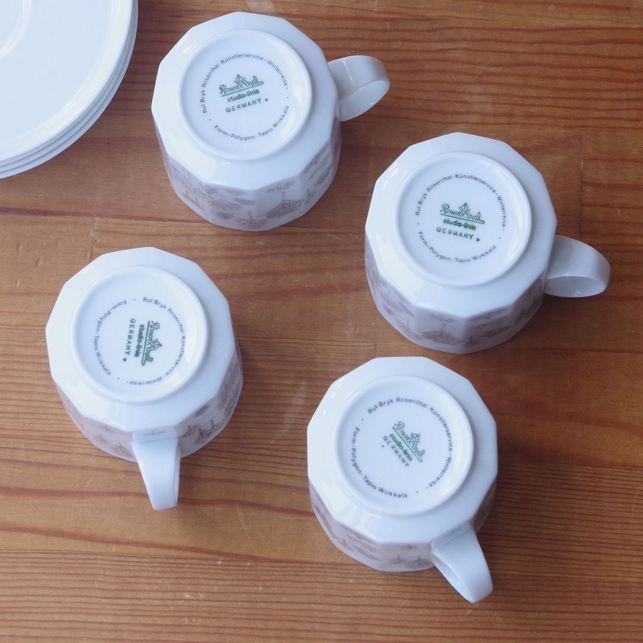 ローゼンタール ポリゴン 冬の旅 コーヒーカップ ソーサー Rosenthal