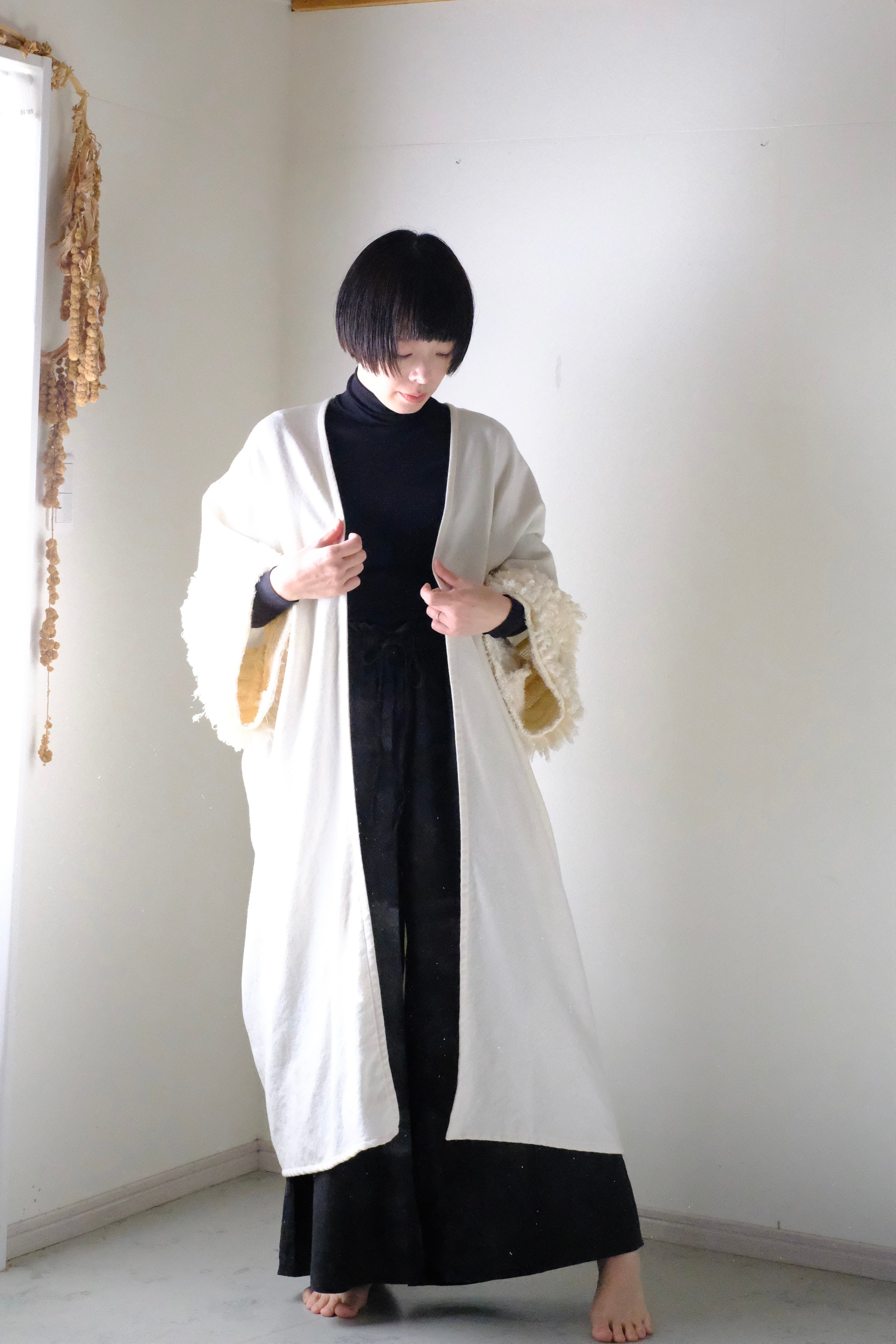 もしゃもしゃ羽織り　cl-081(WH)