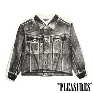 【PLEASURES/プレジャーズ】TRUCKER HEAVYWEIGHT LONG SLEEVE SHIRT 長袖Tシャツ / BONE / HOL25-13813