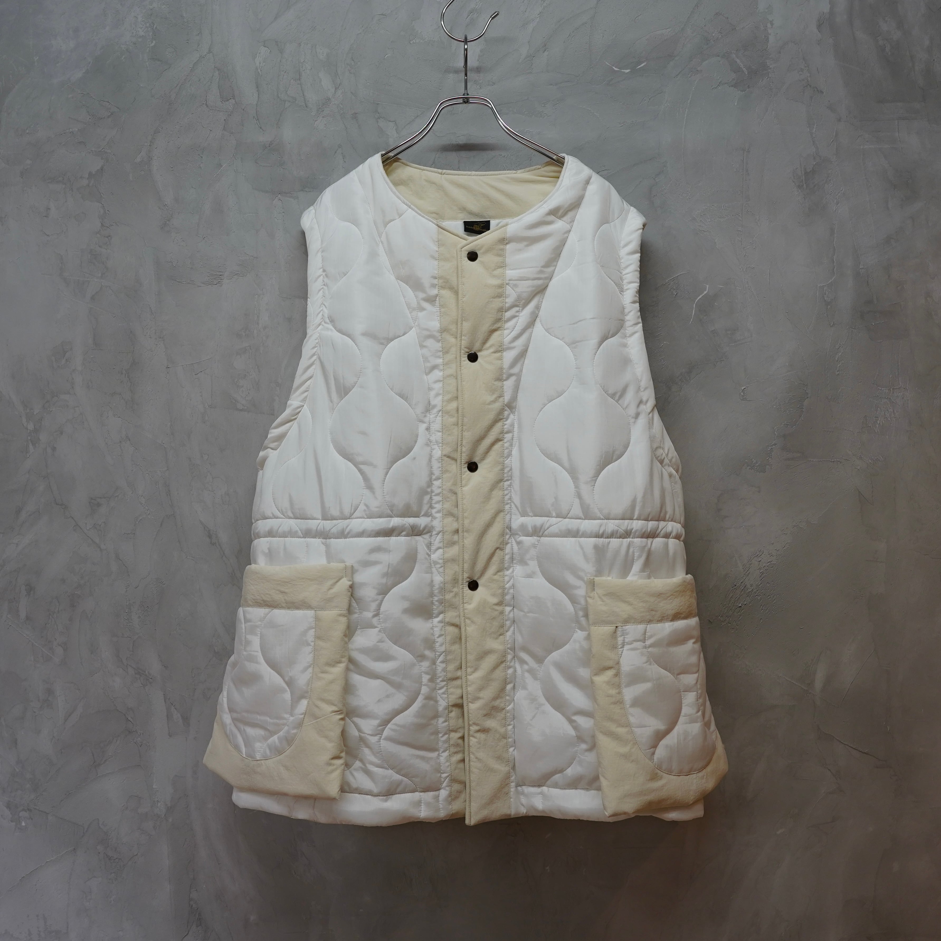 quilting vest off white