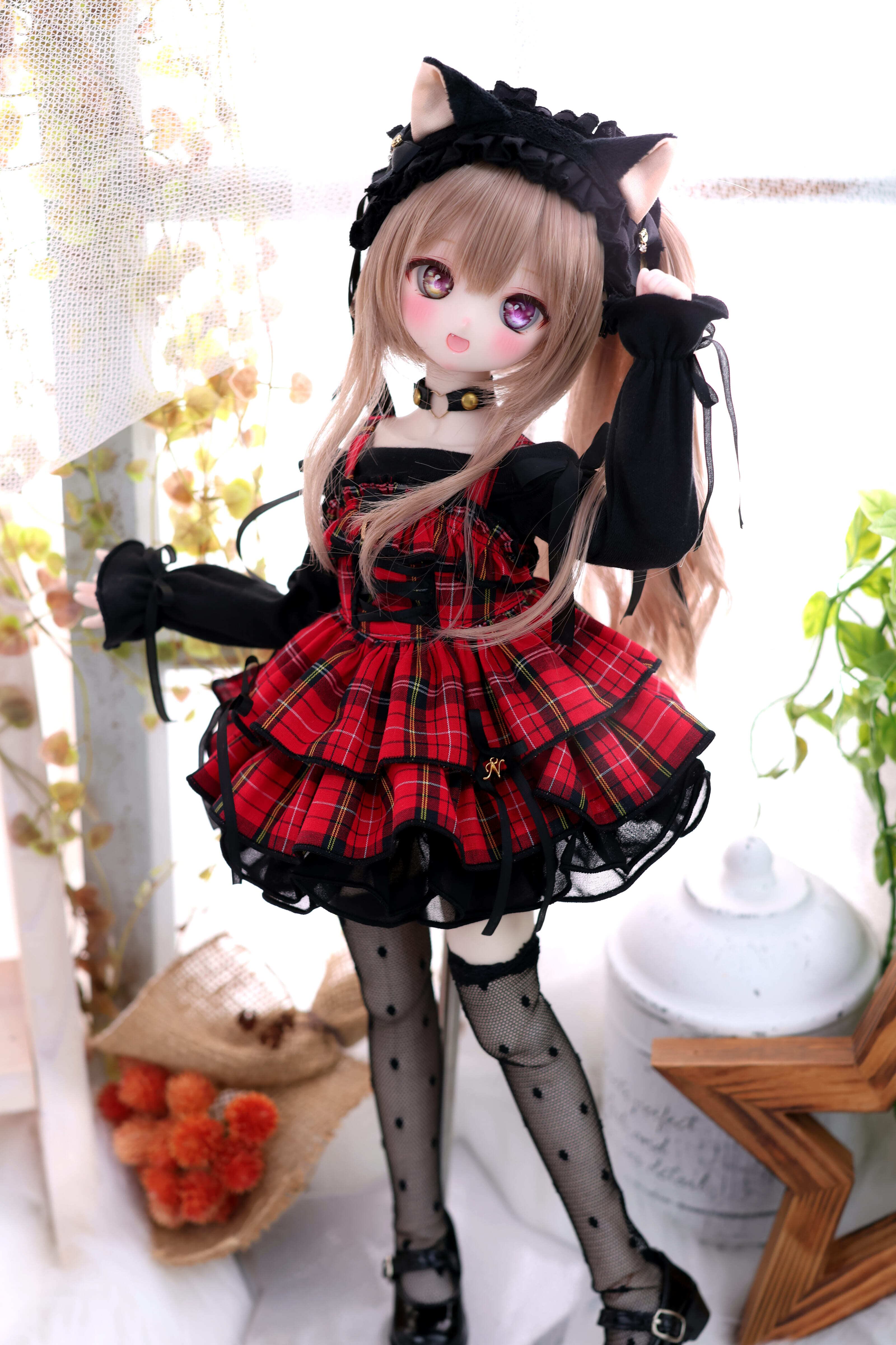 MDD / KUMAKO【ドットチュール・ニーハイソックス】【Dot Tulle Knee