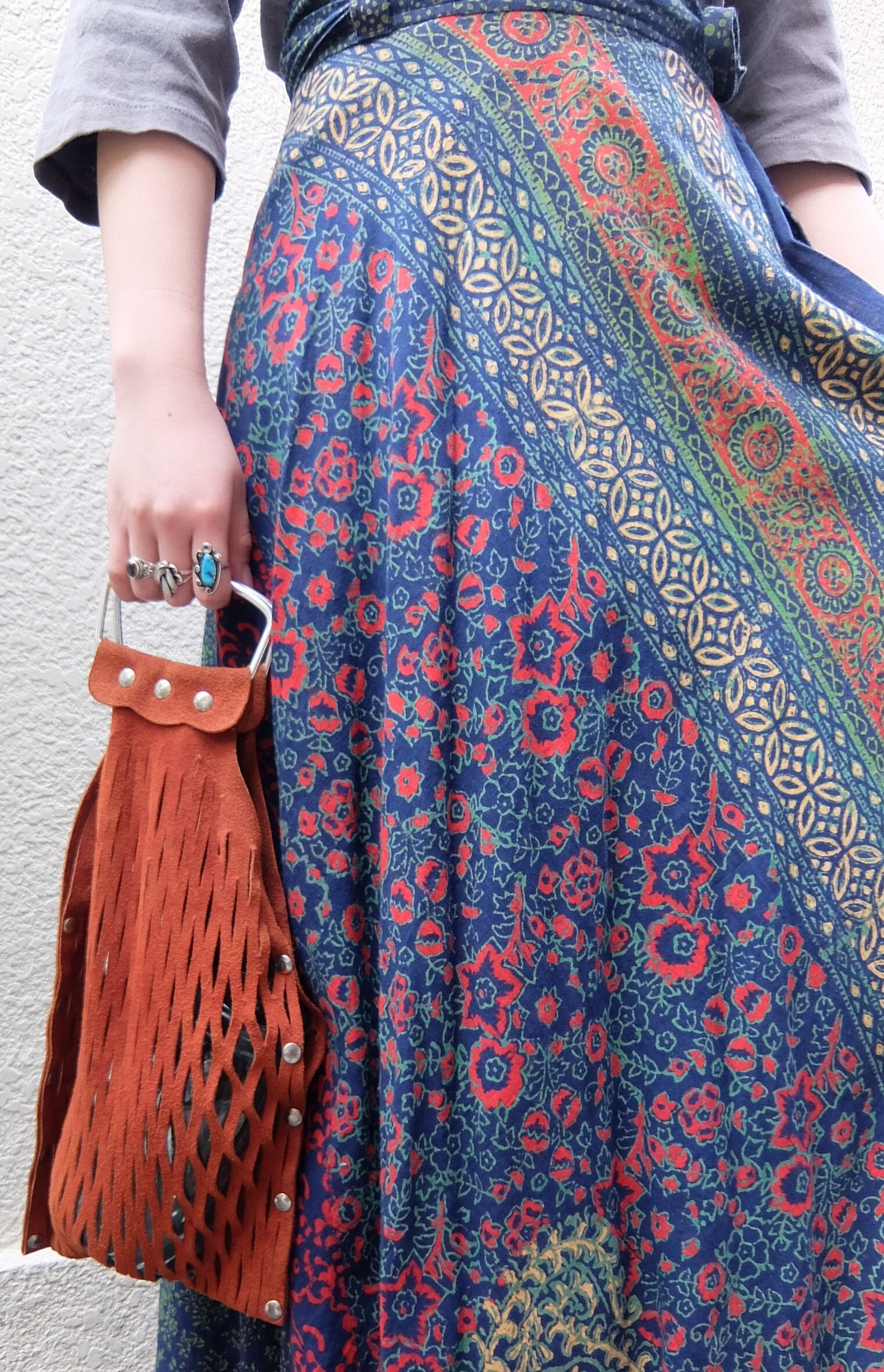 70's Indian wrap skirt/70年代 インド綿 ラップ スカート 70's Indian wrap skirt/70年代 インド綿 ラップ スカート