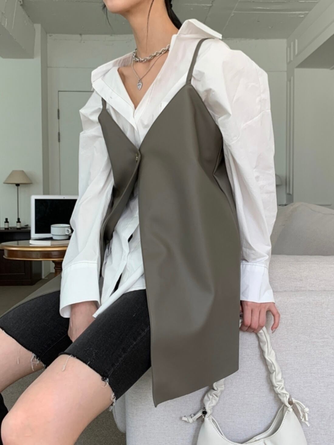 soft leather camisole tops