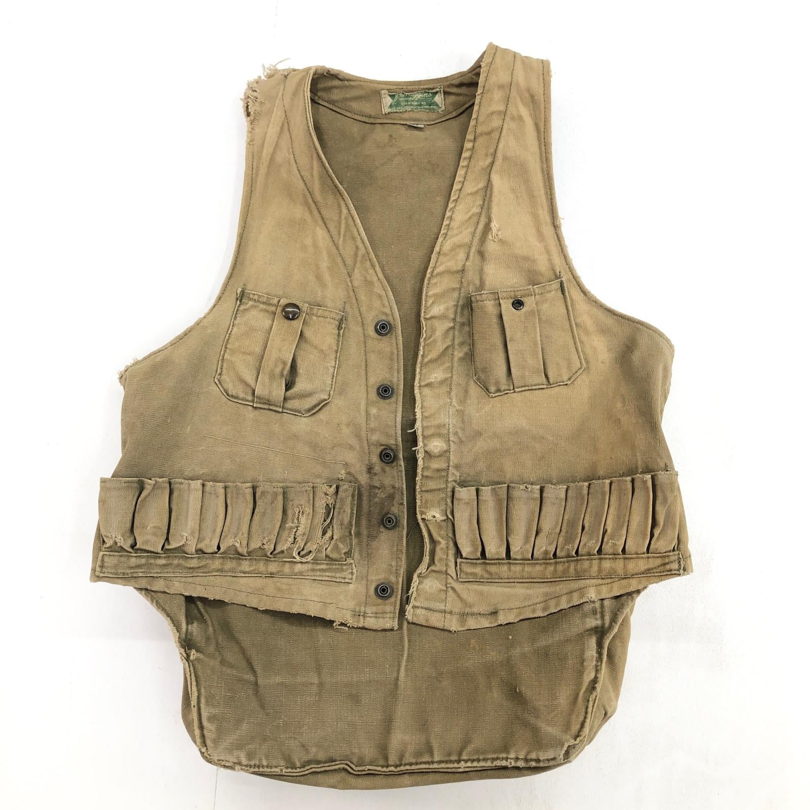 40s Vintage HUNTING VEST ハンティングベスト J.C. HIGGINS JCヒギンズ 30- 40年代 ハンティングベスト