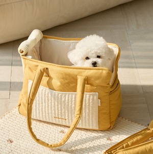 L/即納【ba＆ttang】Quilted pocket two in one shoulder bag (mustard)