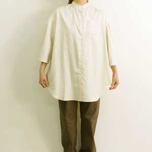 COMM.ARCH  コム・アーチ　SUPIMA SATIN TUNIC SHIRT スーピマコットン　サテンチュニックシャツ　