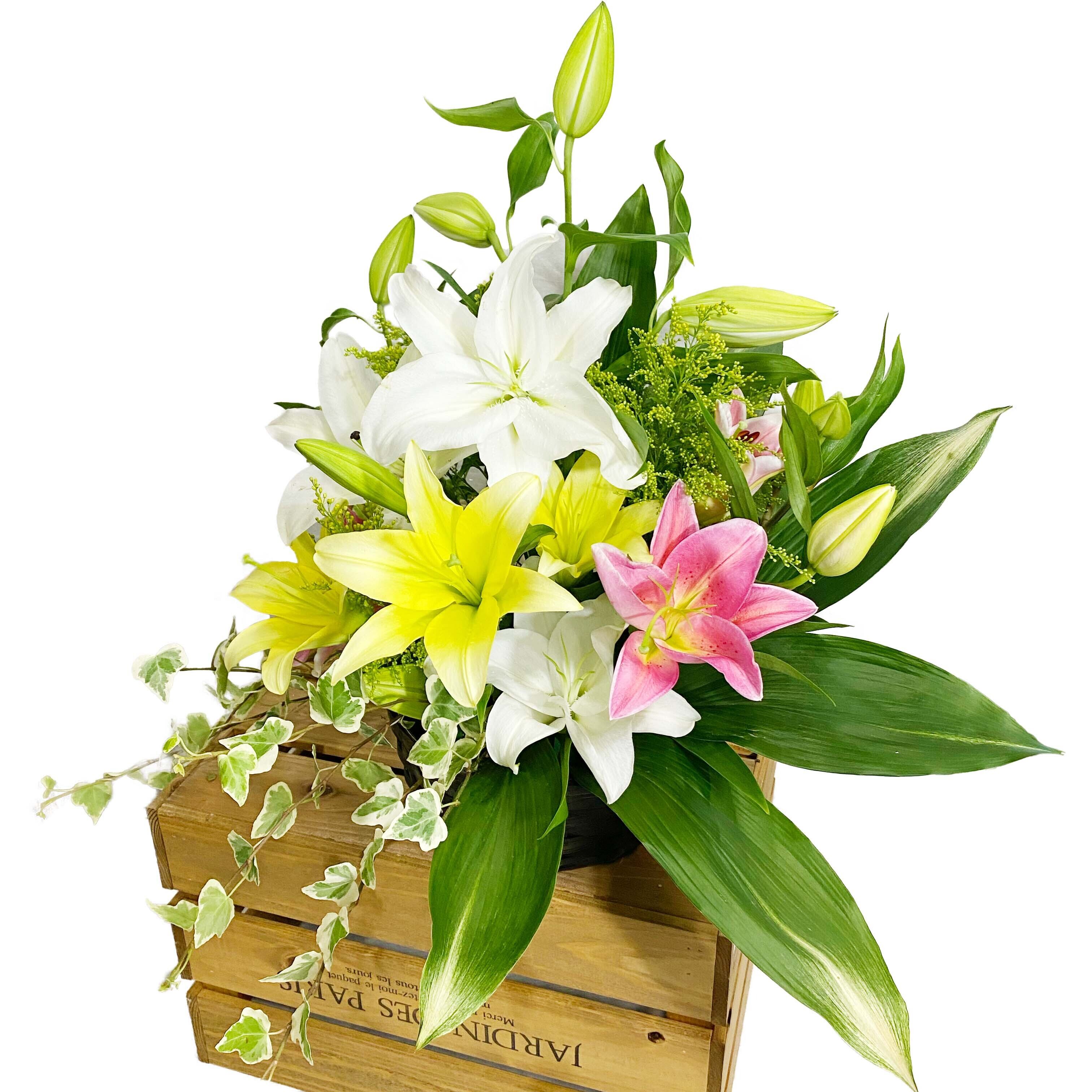 ユリ アレンジメント 花美知オンラインショップ