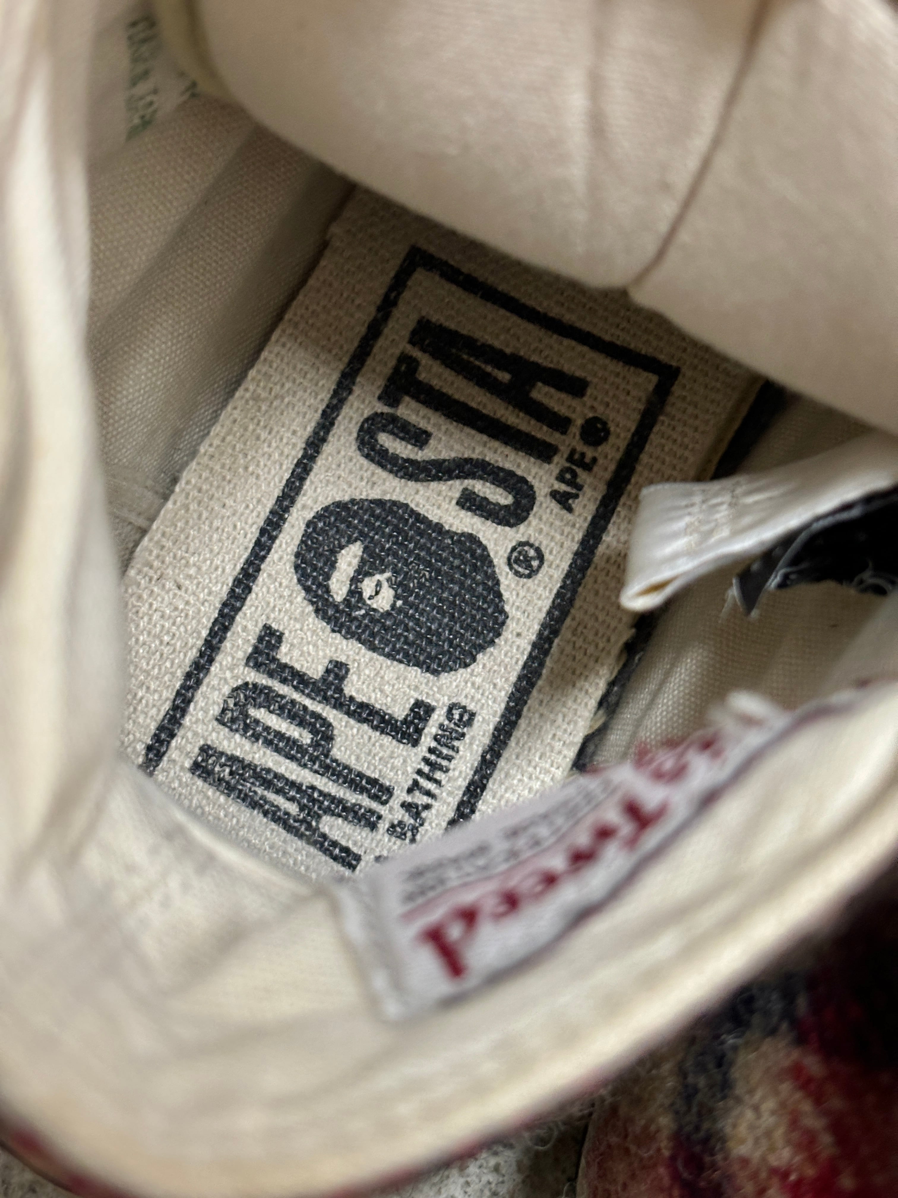 A BATHING APE × HARRIS TWEED/APESTAR HI/日本製/26.5cm/エイプスタ