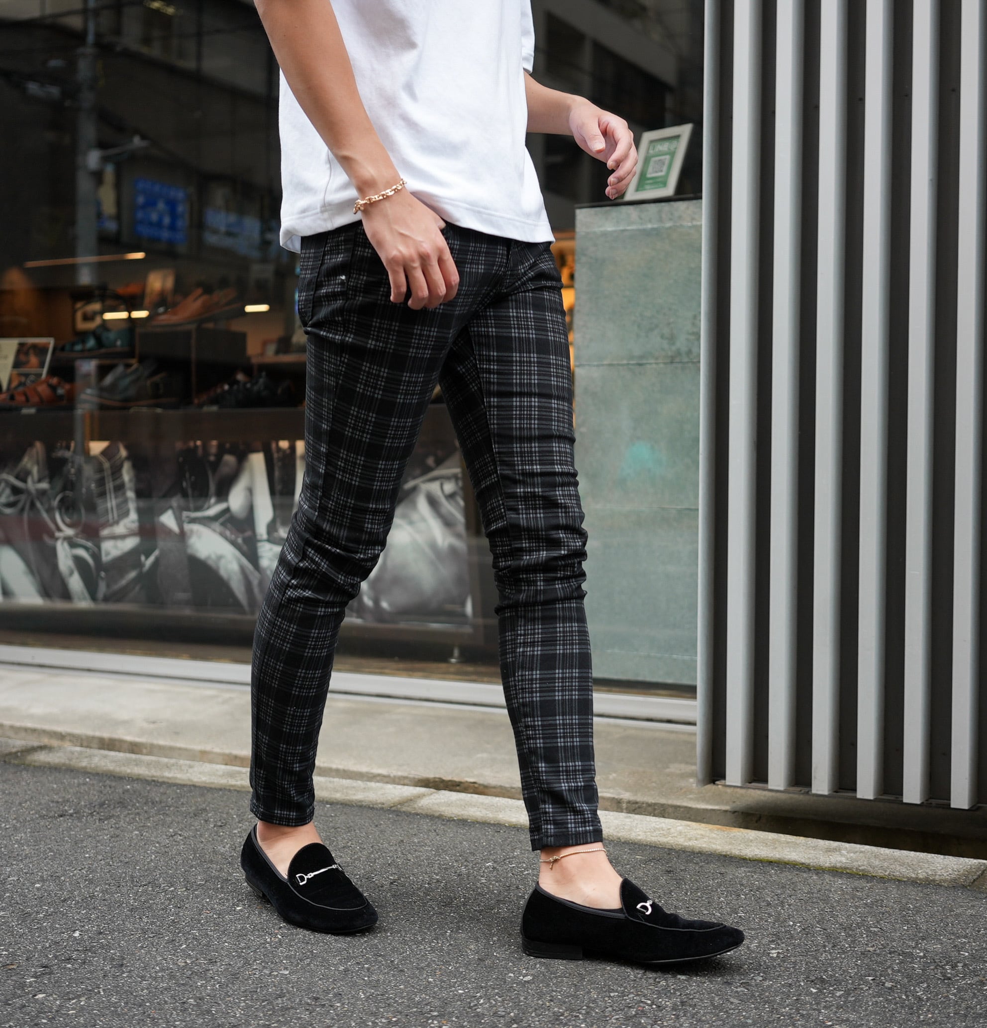 Belinda スラックス stretch check pants Sサイズ - スラックス