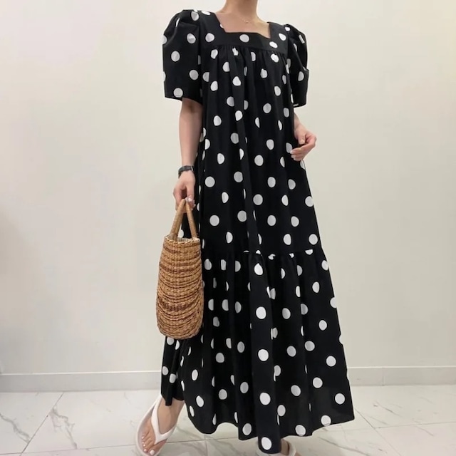 Dot long onepiece(White・Black)