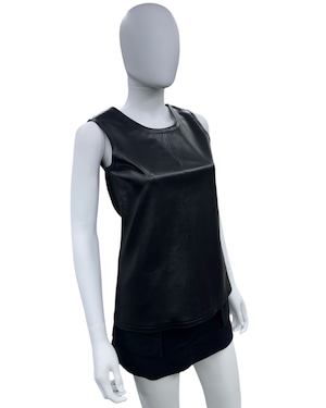 1990s YVES SAINT LAURENT RIVE GAUCHE LEATHER TOP