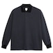 POLAR / POLO LS SHIRT HOUNDSTOOTH BLACK / GREY