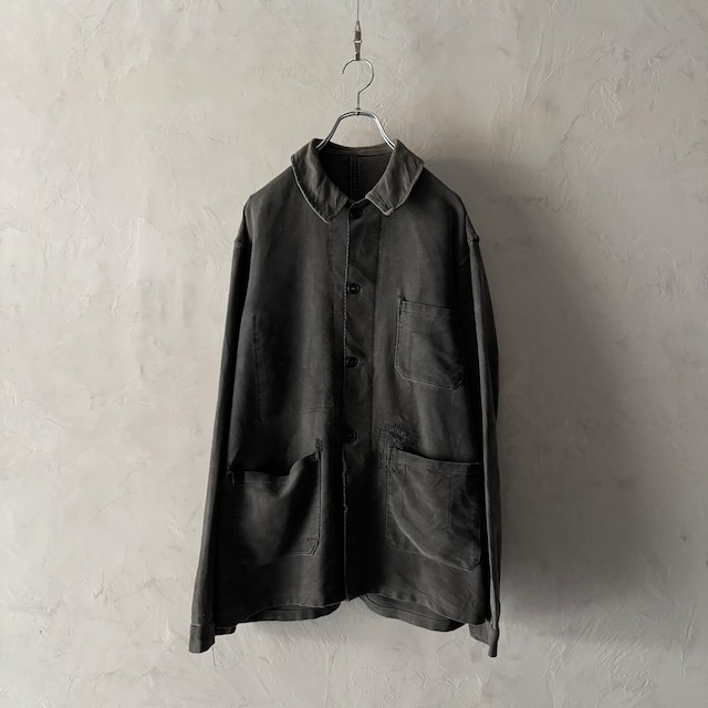 50's〜 French Black Moleskin Work Jacket