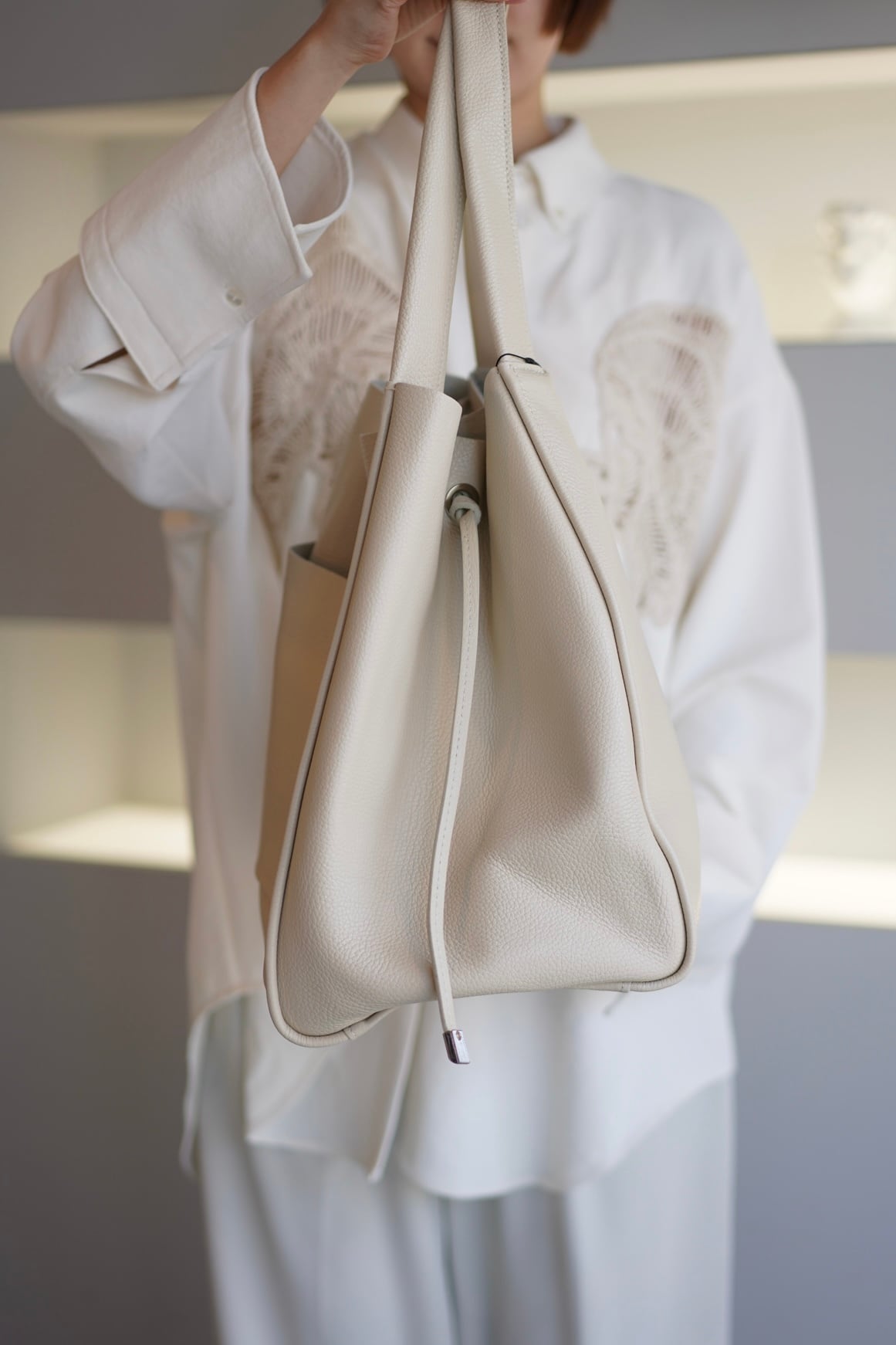 MILLELA FIRENZE Big leather tote bag ビッグレザートートバッグ