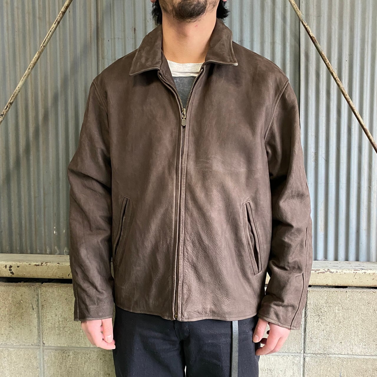 90年代〜 Eddie Bauer エディーバウアー ヌバックレザージャケット