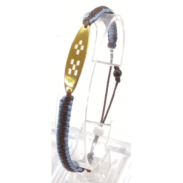 ★ミンサーブロンズブレスレット ブルー★