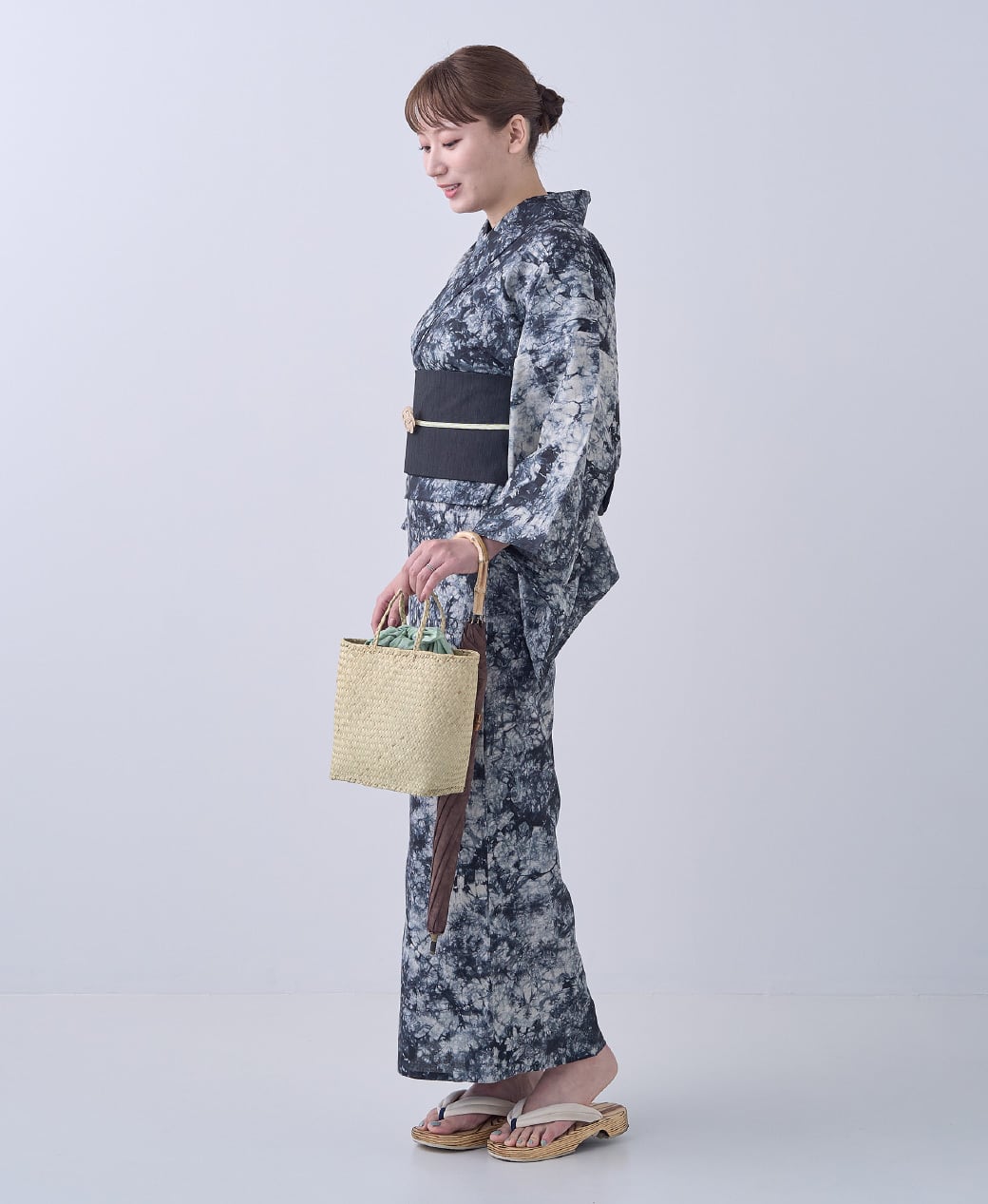 YUKATA 籠染 白茶黒 | KIRISEN 桐染