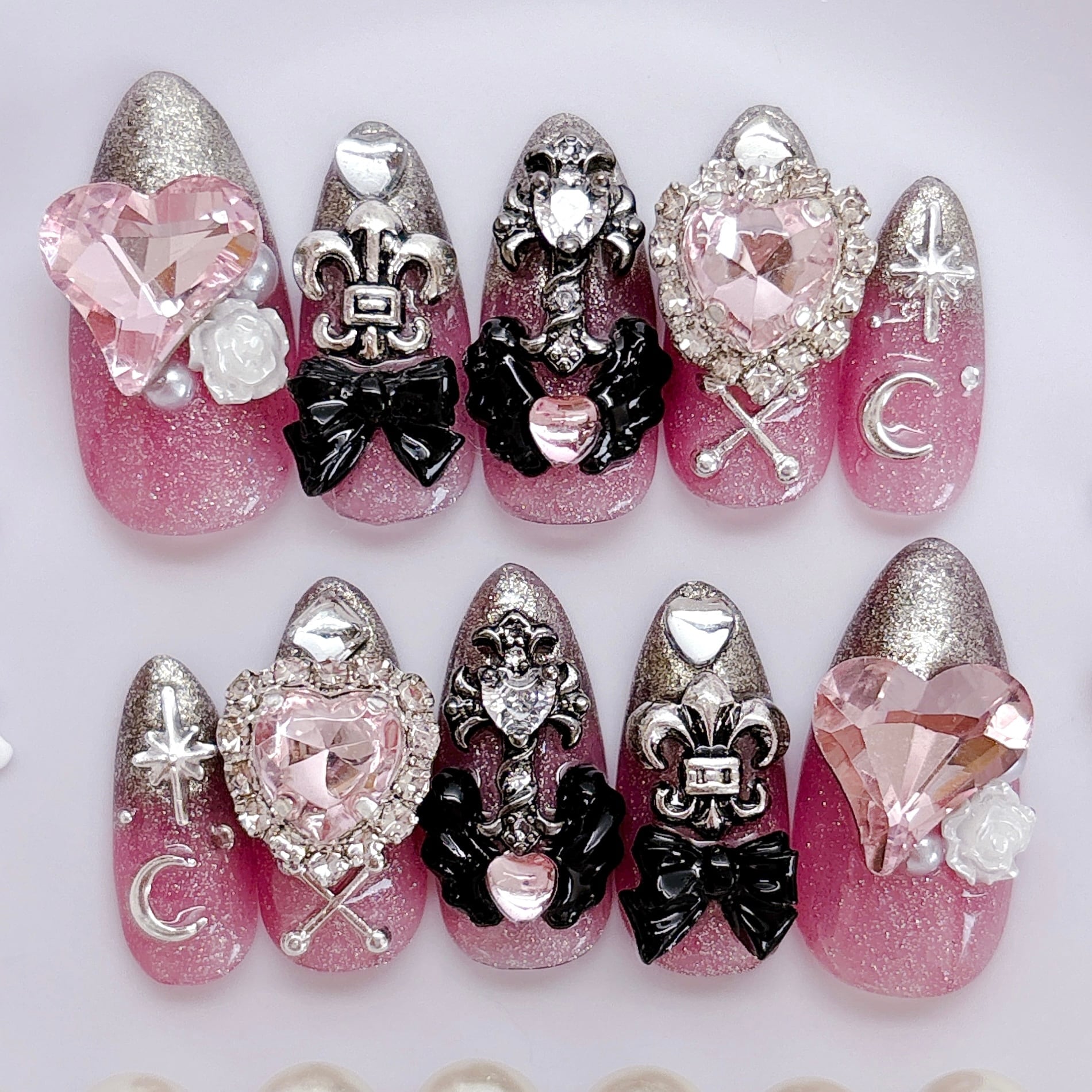 ハロハロ様お急ぎ便A‪‪︎ ネイルチップ 量産型 ピンク ワンホン シンプル