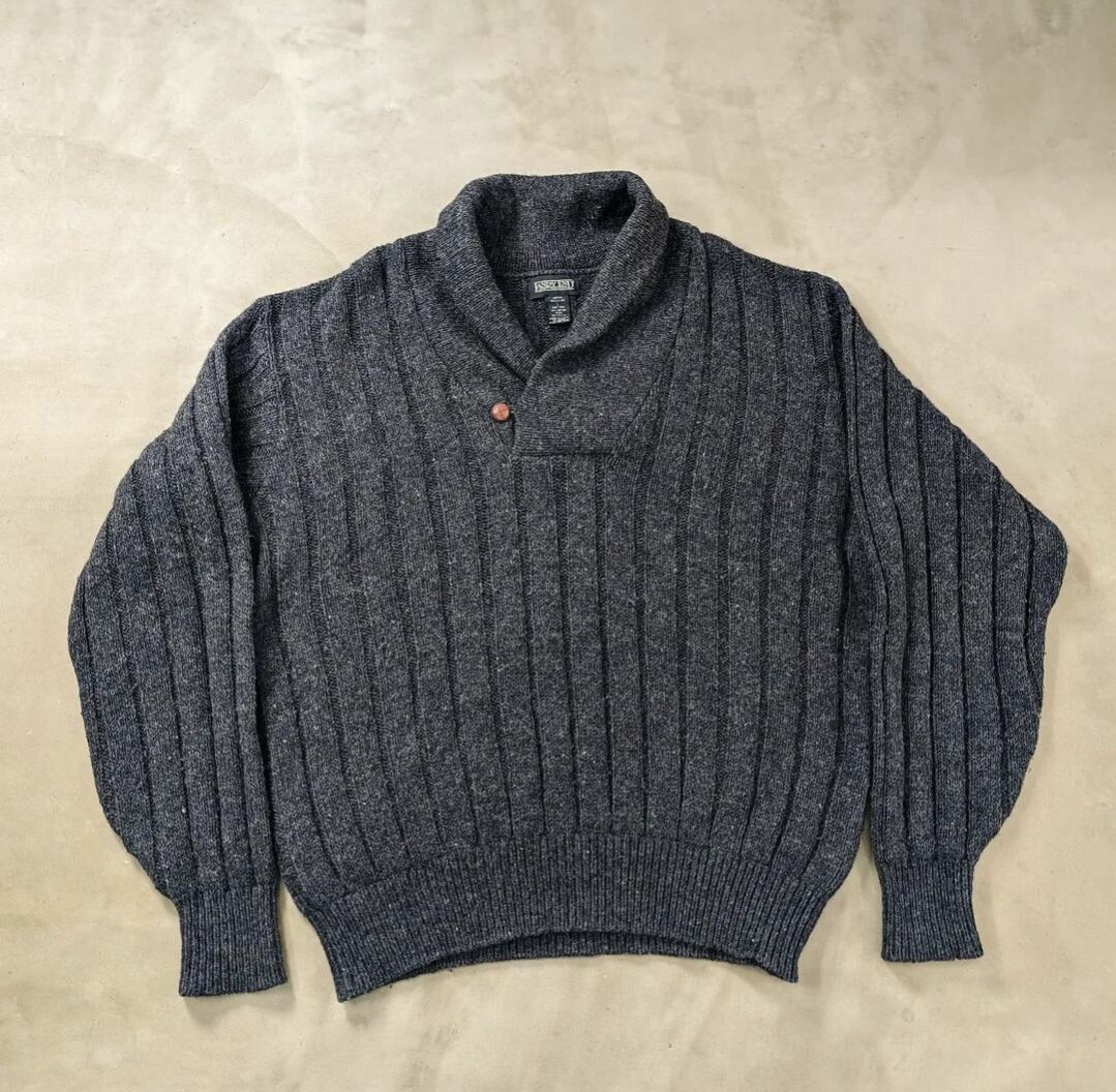 90s LAND'S end shawl collar knit 小岩店