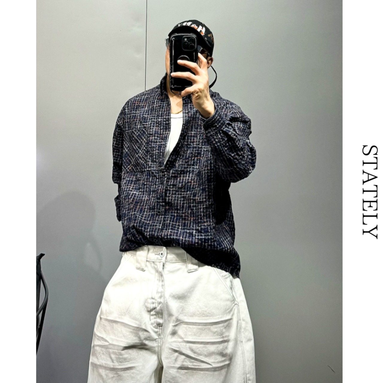 Grid Check シャツ/3color_T238・画像9