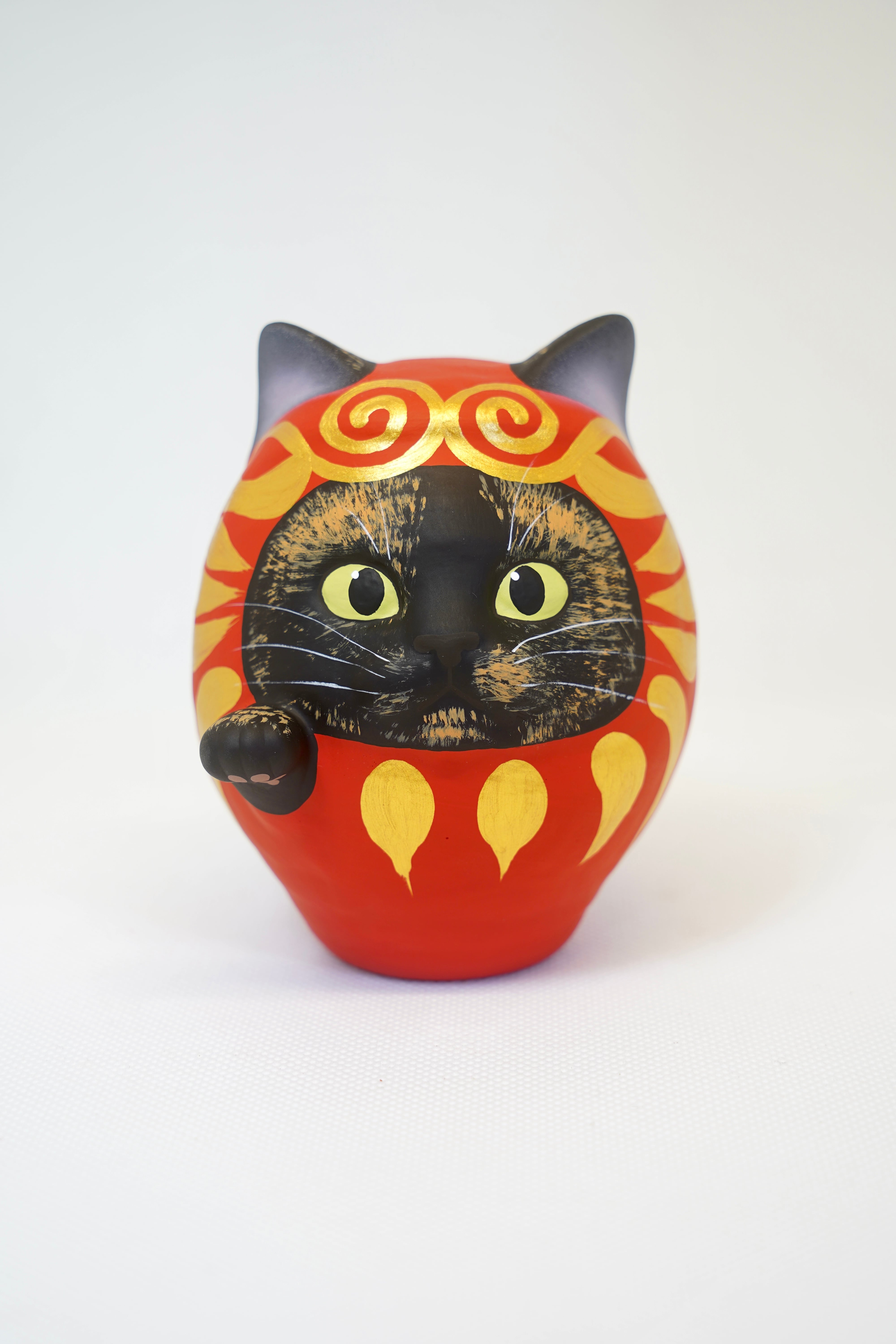 だるま屋　るもん　猫だるま 猫だるま【三毛】右手 | だるま屋 るもん