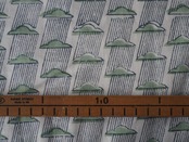 block print fabric d43　雨