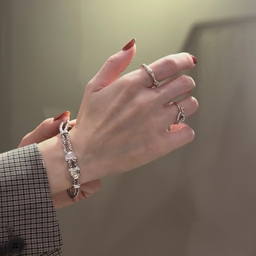 TIFFANY&CO.】1965 TIFFANY &CO バンブーリング 15-16号／シルバー925