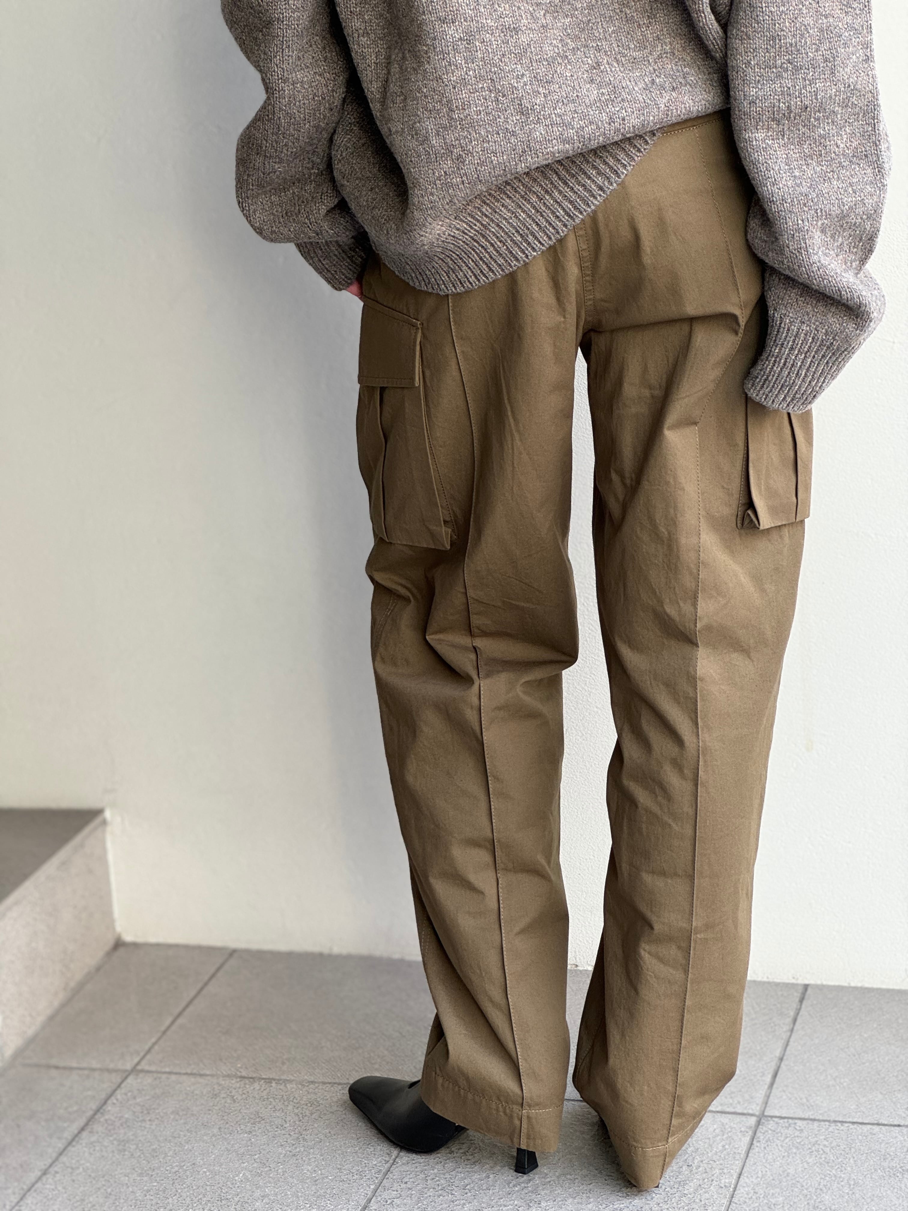 Mame Kurogouchi Organic Cotton Twill High Waisted Cargo