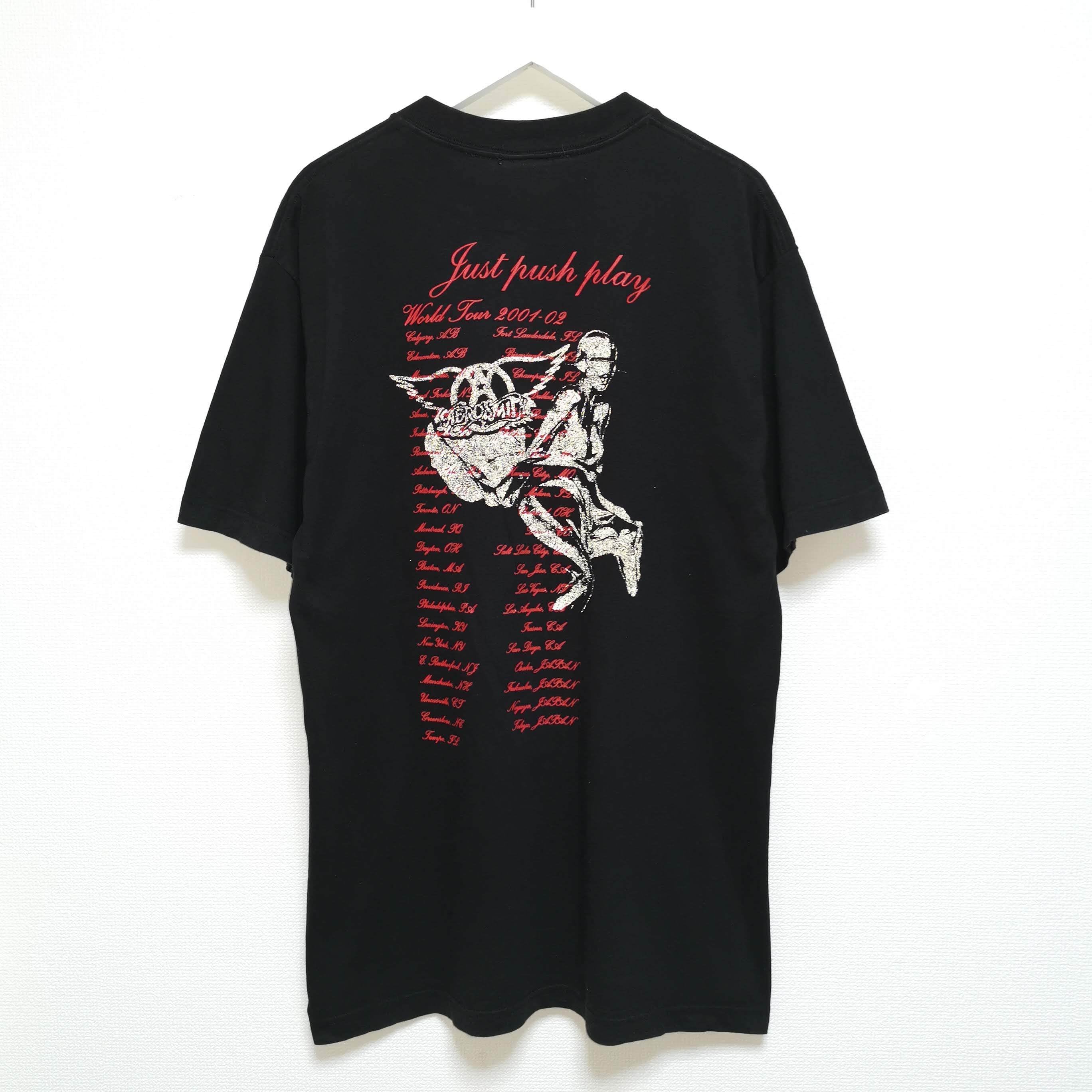 エアロスミス Tシャツ Aerosmith Just Push Play Tee（古着 トラビス 