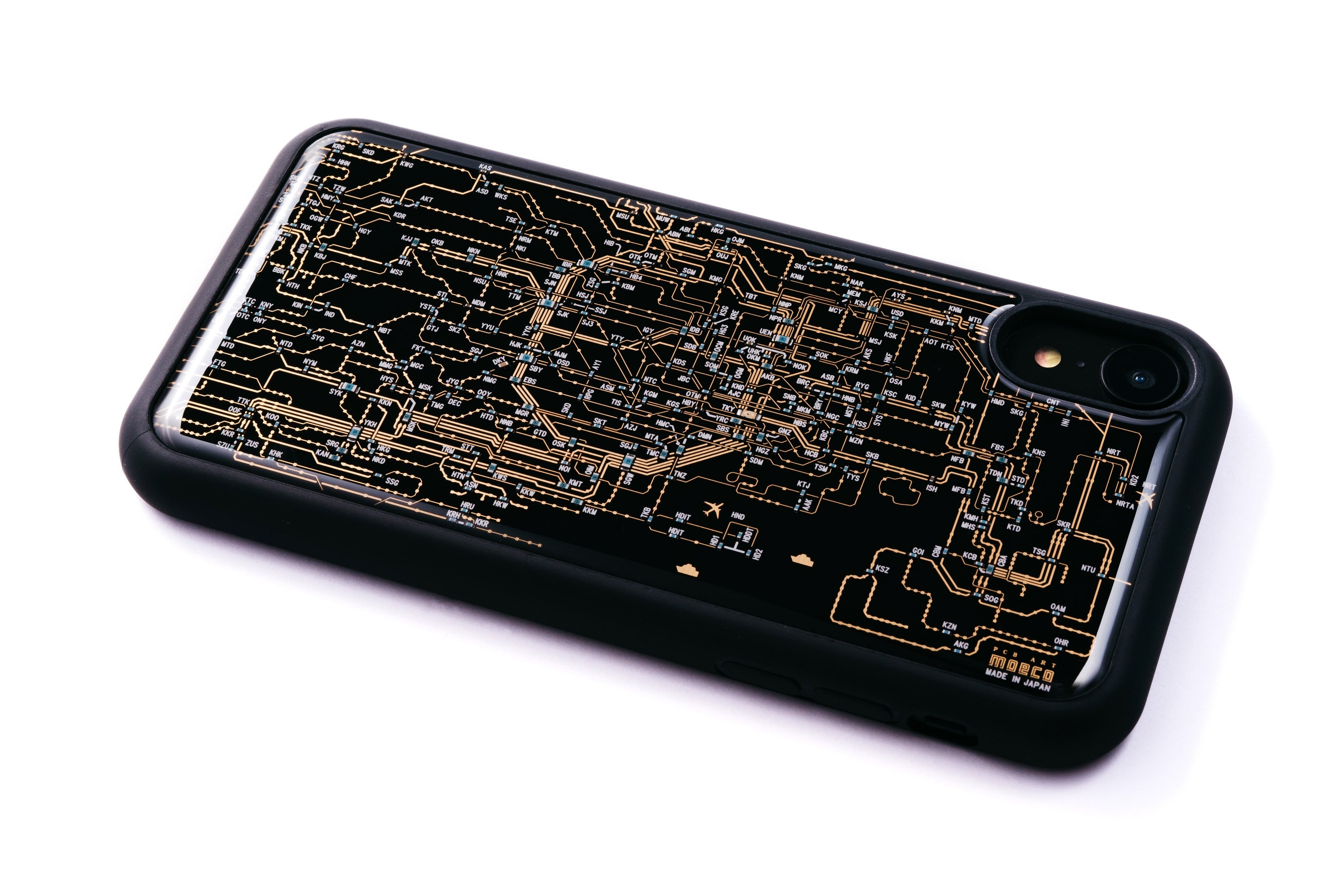 FLASH 東京回路線図 iPhone XR ケース | PCB ART moeco