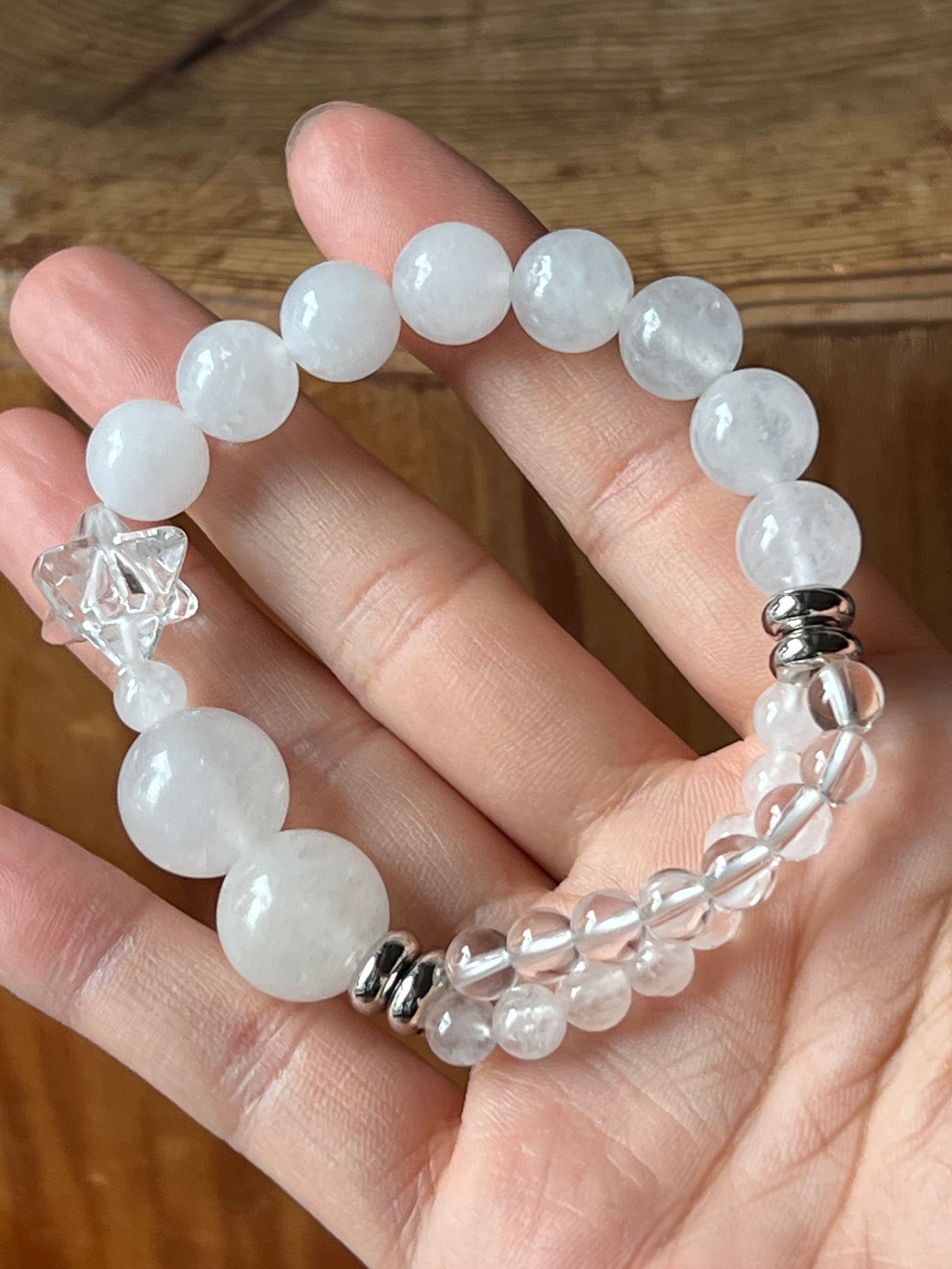 【ヒーリングの必要性】アゼツライト&サチャロカマカバ アシンメトリーブレスレット