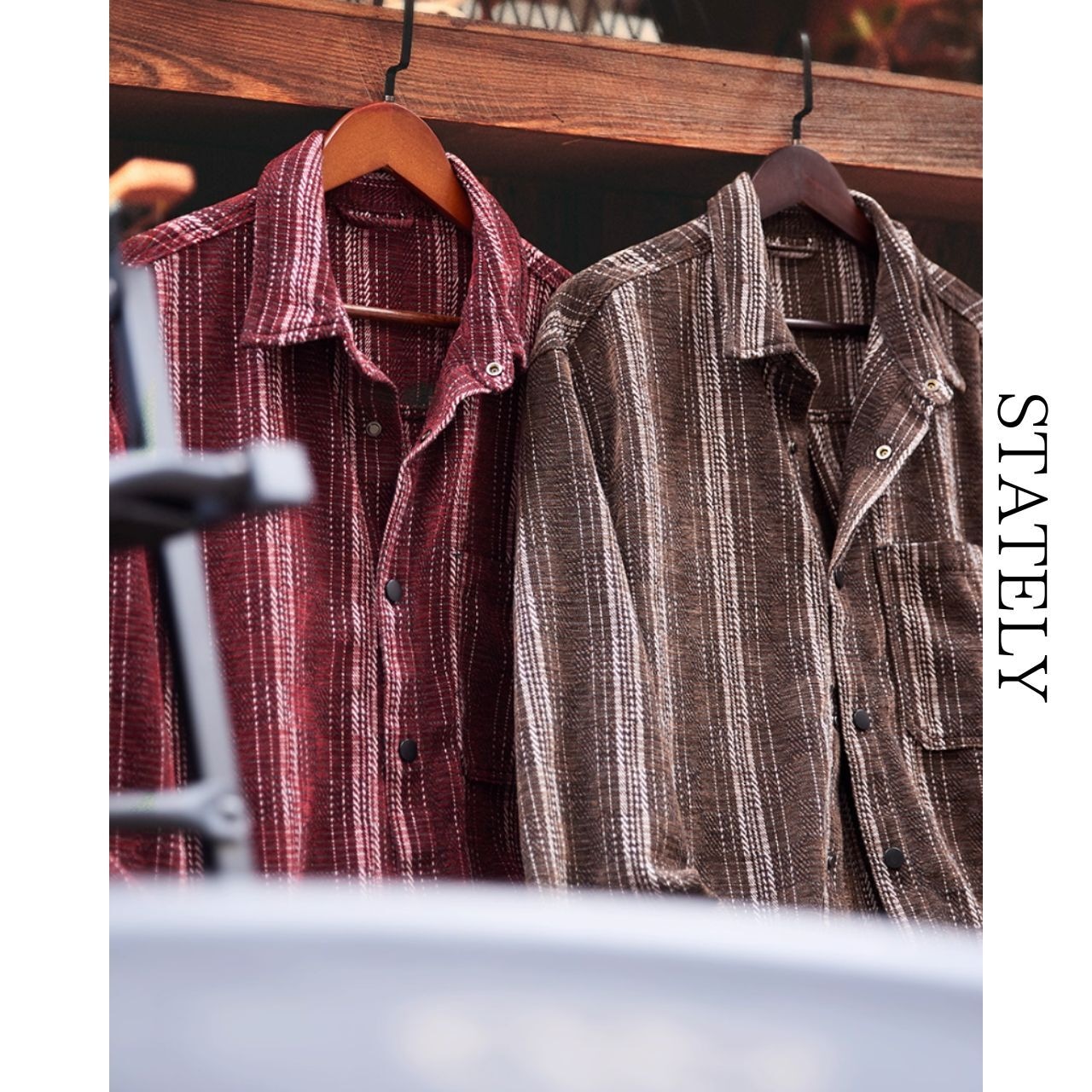 ヴィンテージ調ストライプシャツ /2color_T224・画像3