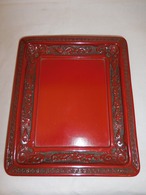 堆朱風盆lacquer ware tray(vermilion)